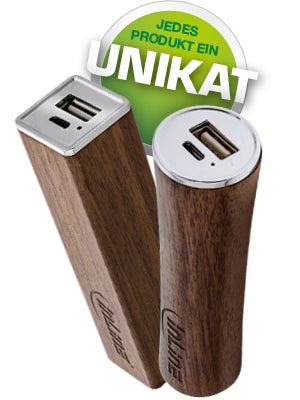 InLine® "WOODPOWER" USB Akku PowerBank 3.000mAh - The Austrian