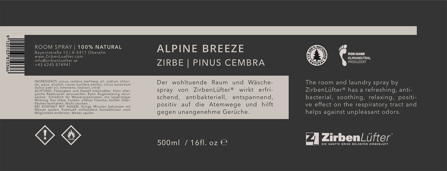 ALPINE BREEZE - Zirben Raumspray - The Austrian
